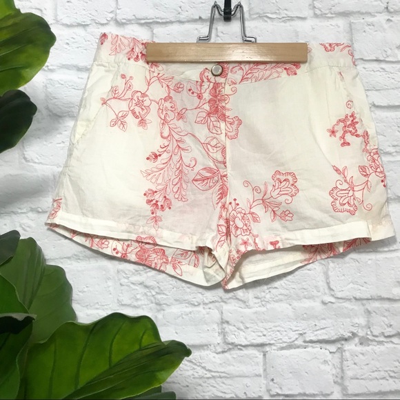 ANTHROPOLOGIE embroidered boho high waist shorts - Picture 1 of 5